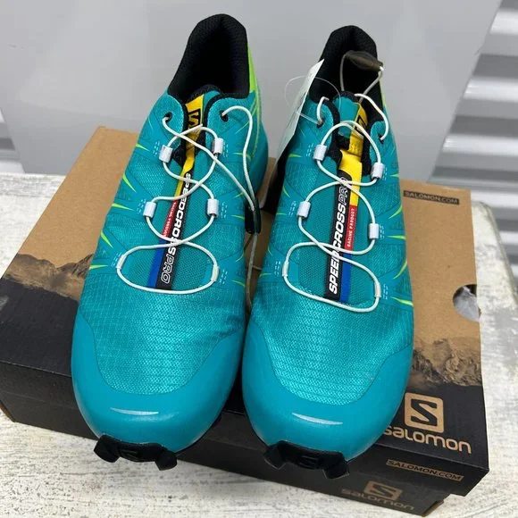 Salomon Speedcross Pro Women: Conquer Trails in Teal Blue F/Reaning Green Style - Picture 2 of 8